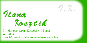 ilona kosztik business card